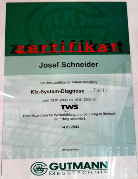 JSM Zertifikat Messtechnik